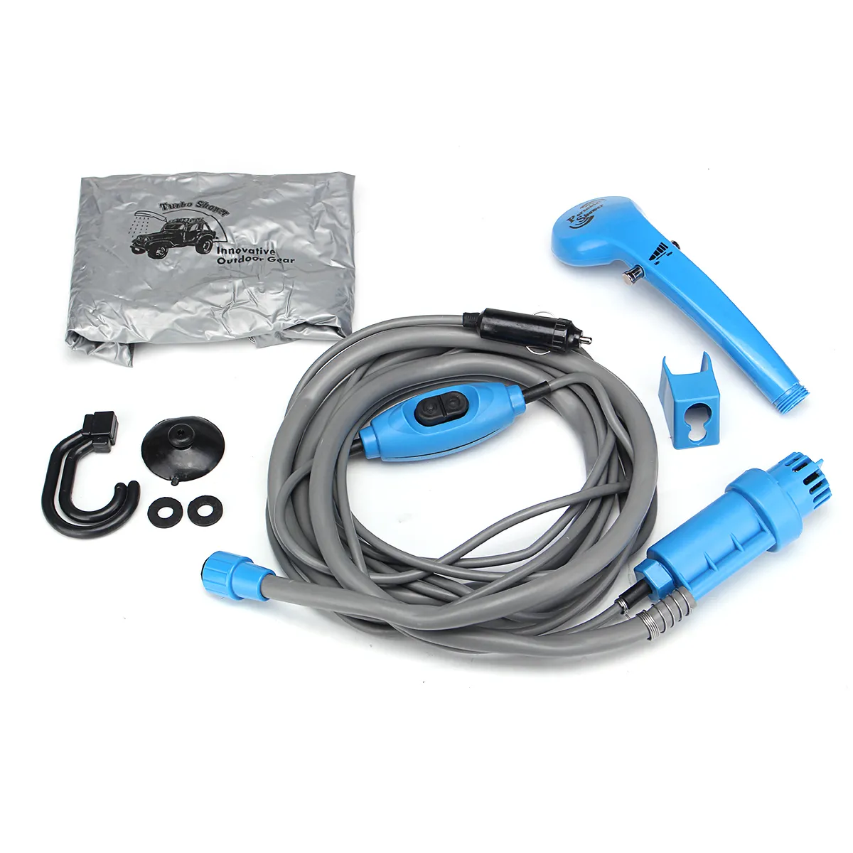 12V Electric Portable Car Shower System Outdoor Camping Caravan Festival Water Flow