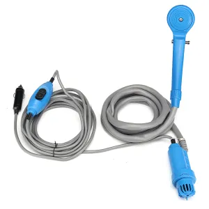 12V Electric Portable Car Shower System Outdoor Camping Caravan Festival Water Flow