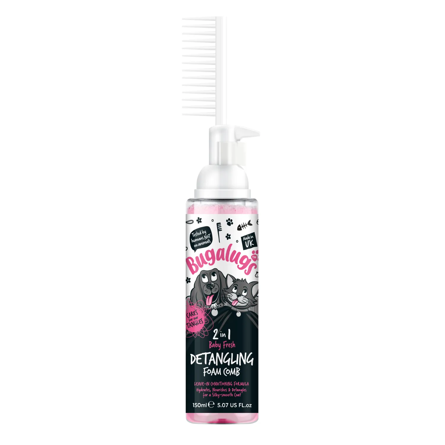 2 in 1 Baby Fresh Detangling Foam Comb for Dogs & Cats
