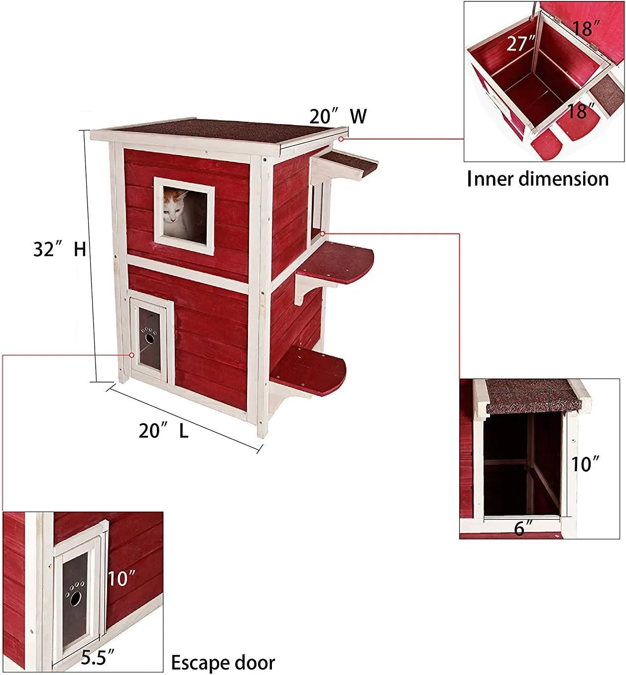 2 Story Outside Cat House