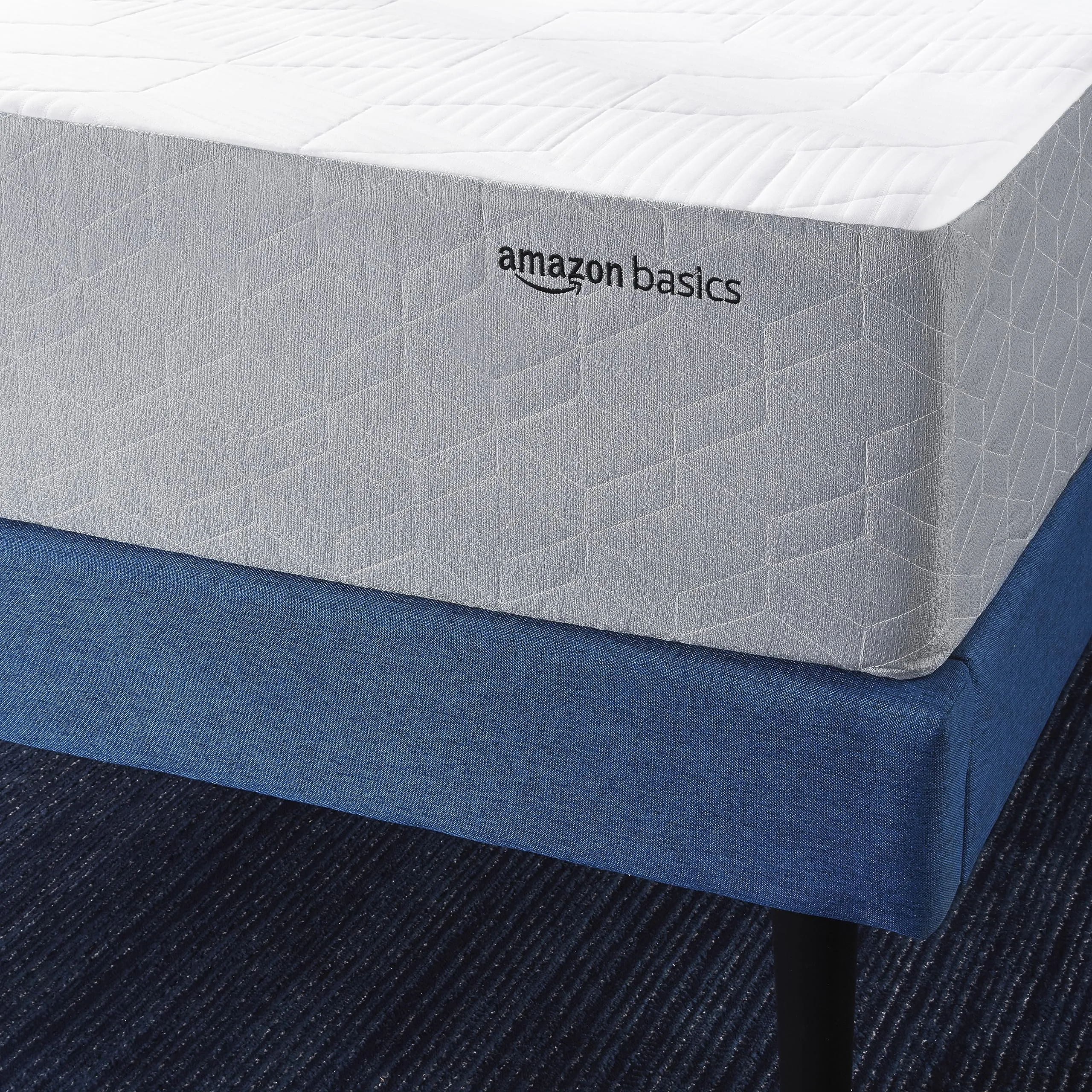 Amazon Basics Cooling Gel Memory Foam Mattress, Medium-Firm, CertiPUR-US Certified, 10 inch, Twin Size, White/Gray