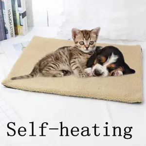 Automatic Warm Pet Soft Fleece Self-Heating Cat Bed Mats Dog Rest Blanket Winter Foldable Pets Warm Sleep Mattress For Dogs Cats
