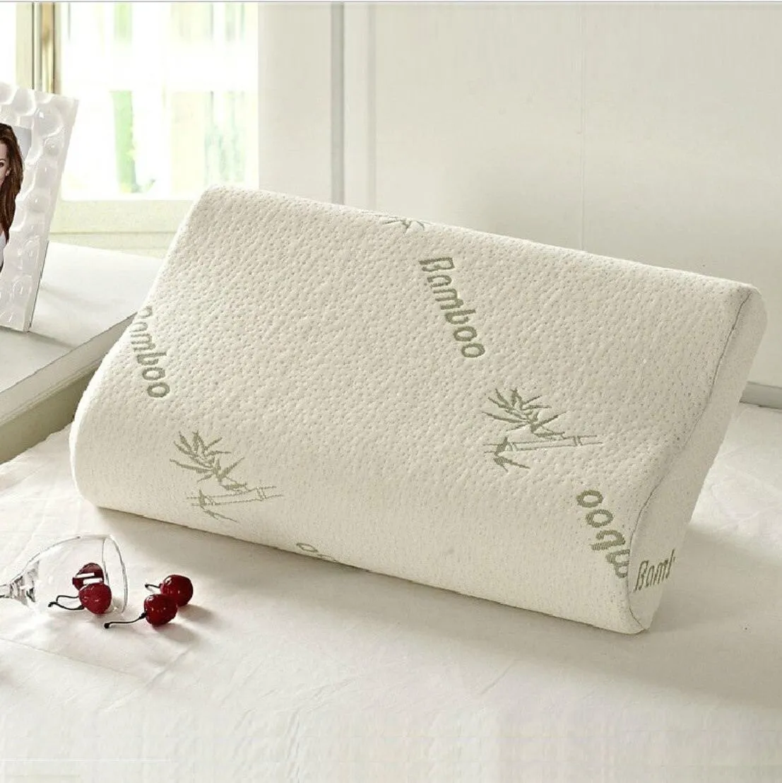 Bamboo and Memory Foam Orthopedic Pillow