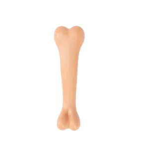 Beef-Flavored Bone-Shaped Dog Chew Toy - Yellow - 12cm
