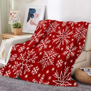 Christmas Snowflake Flannel Throw Blanket | Christmas Blanket