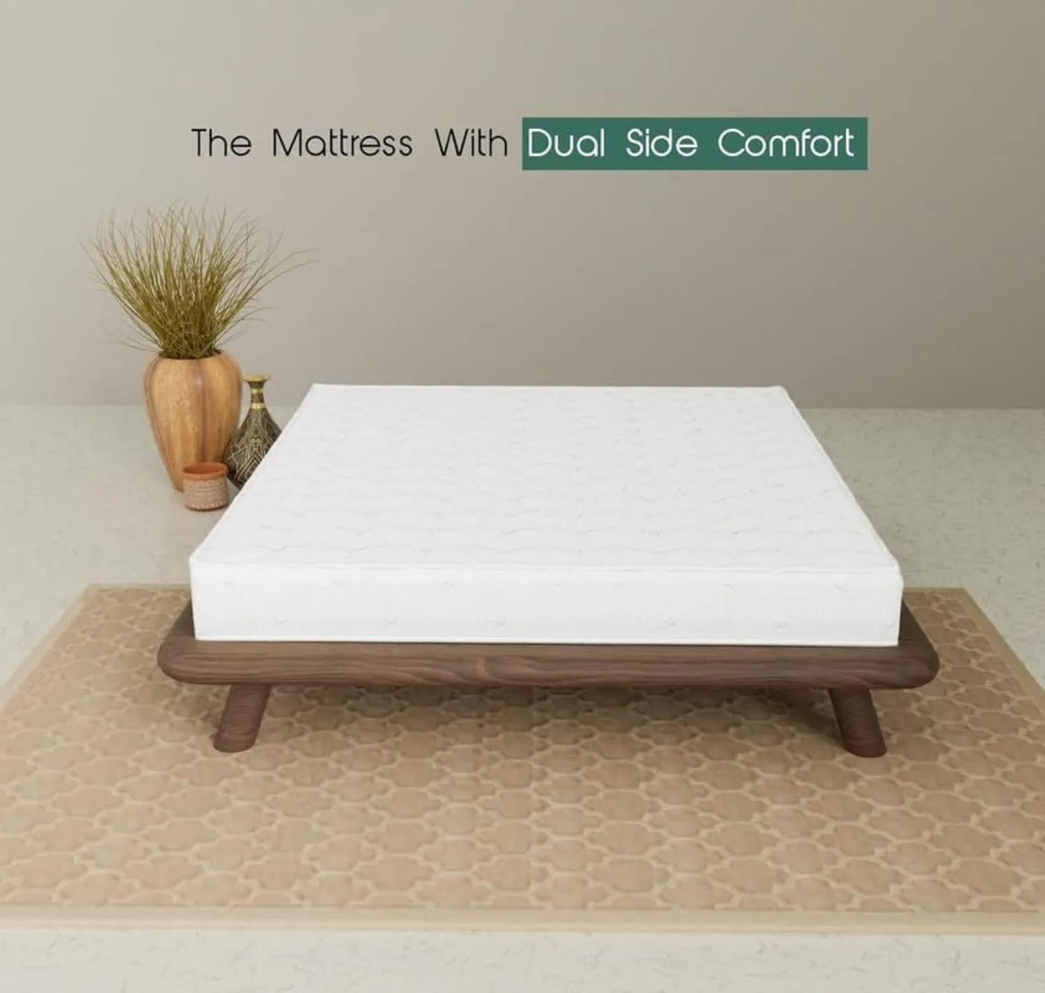 Curious Lifestyle Orthopedic Mattress Single Bed | Dual Comfort Soft & Firm HR Foam, Bed Mattress, Foam Mattress, 6-Inch Bed Mattress, Diwan Size Mattress (75x36x6) | 7 Years Warranty
