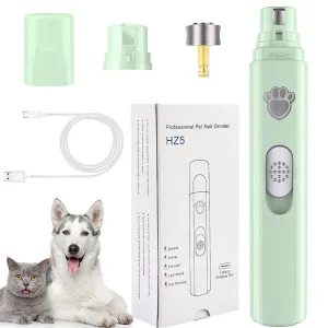 Electric Pet Nail Grinder, Adjustable Speeds, Diamond Grinding Wheel, Low Vibration, USB Rechargeable, Perfect for Easy and Safe Pet Nail Care