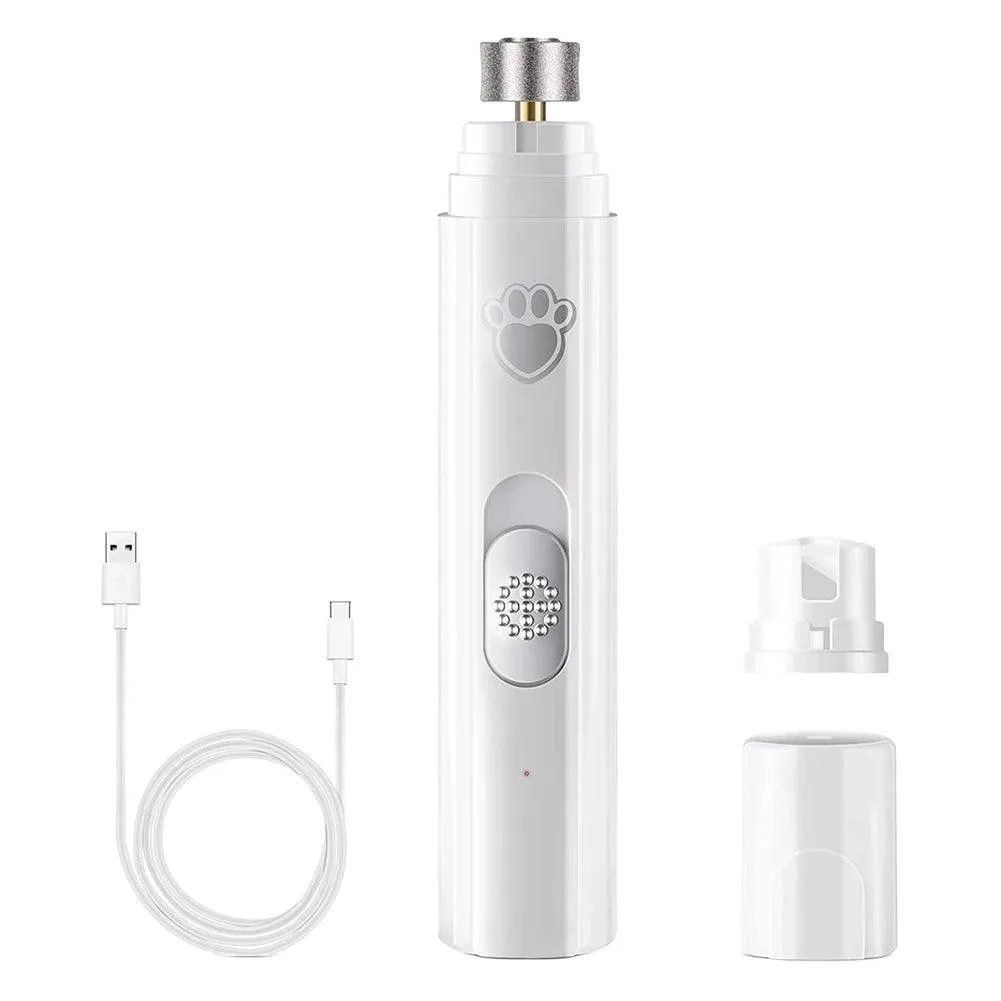 Electric Pet Nail Grinder, Adjustable Speeds, Diamond Grinding Wheel, Low Vibration, USB Rechargeable, Perfect for Easy and Safe Pet Nail Care