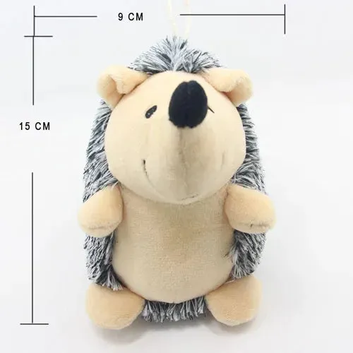 Interactive Hedgehog Plush Dog Toy with Squeaker