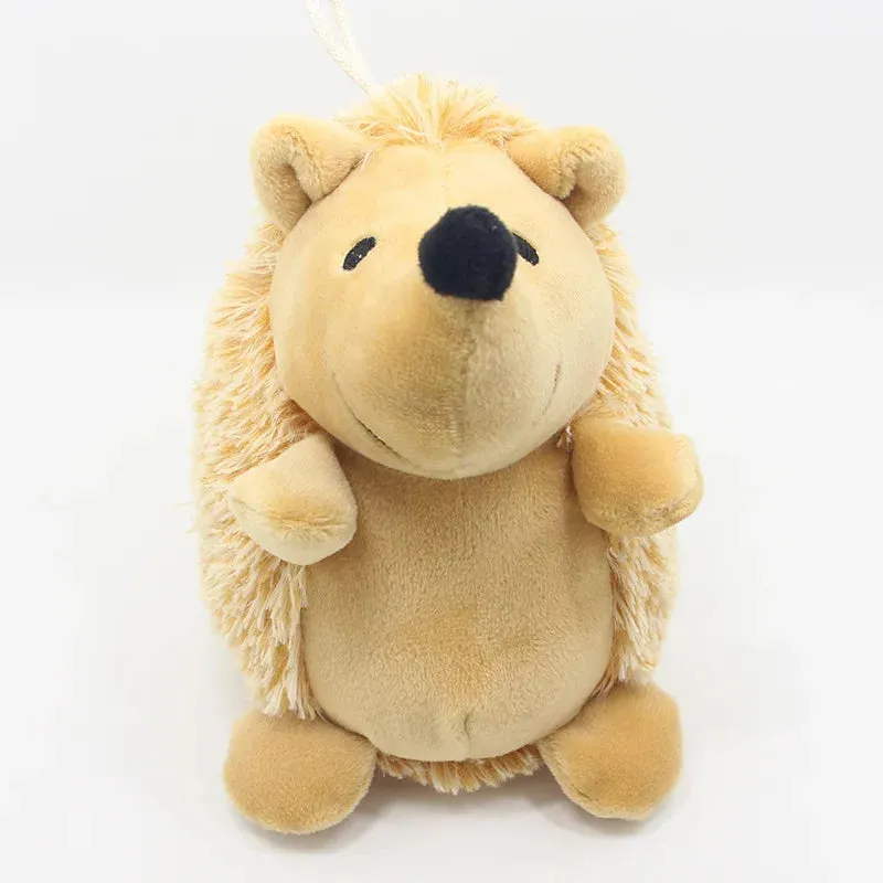 Interactive Hedgehog Plush Dog Toy with Squeaker