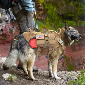 Malinois Large Dog Harness with Leash & Backpack