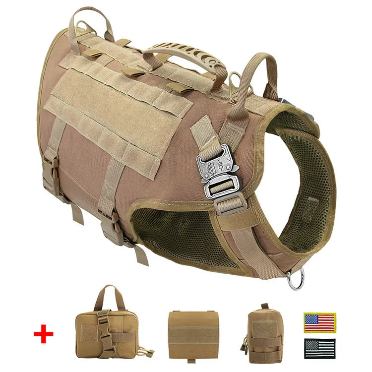 Malinois Large Dog Harness with Leash & Backpack