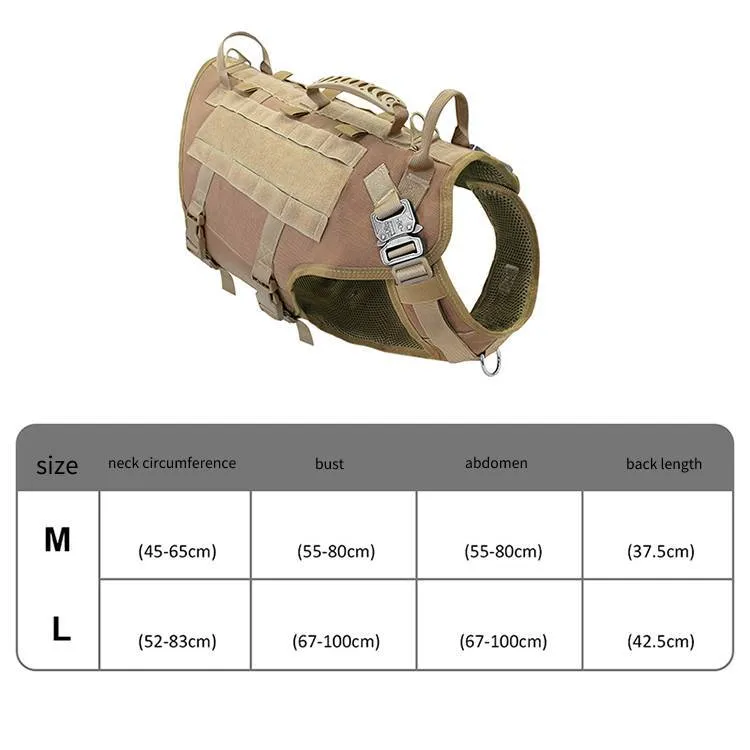 Malinois Large Dog Harness with Leash & Backpack