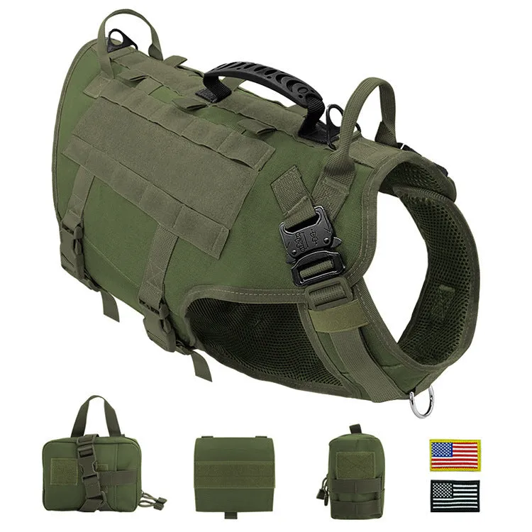 Malinois Large Dog Harness with Leash & Backpack
