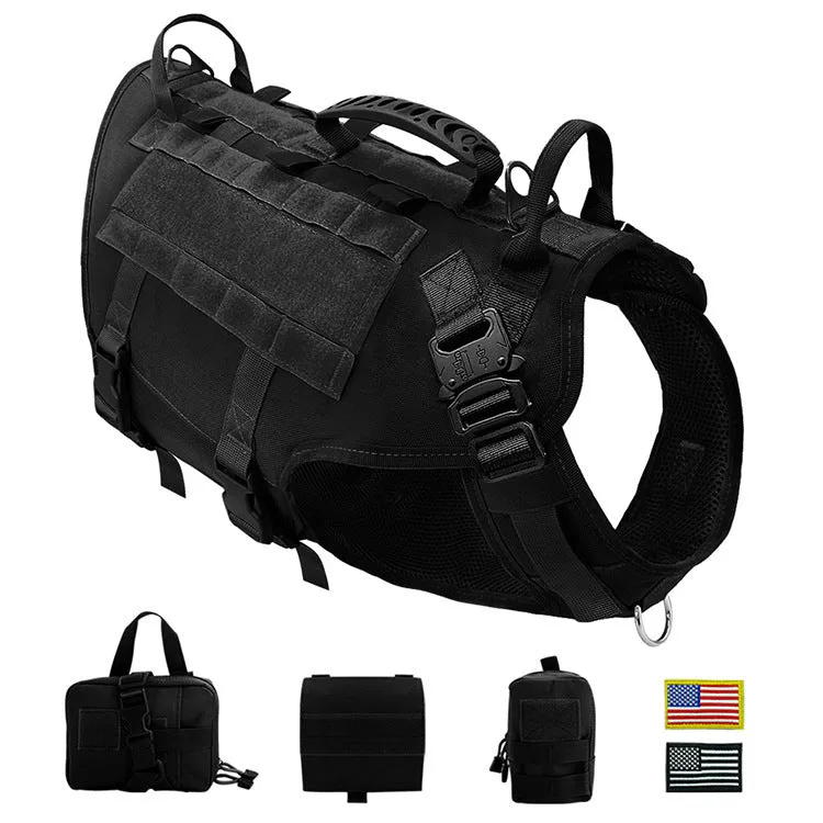 Malinois Large Dog Harness with Leash & Backpack