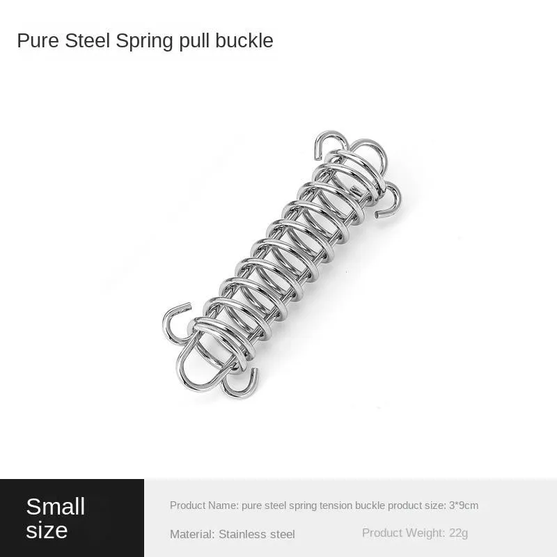 Outdoor stainless steel Tent Spring Buckle Camping Accessories (10 Pack-1 Set(4 Pcs))