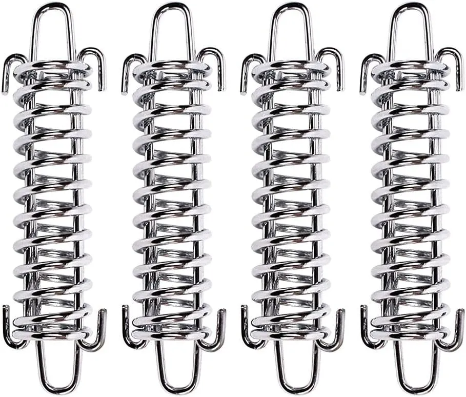 Outdoor stainless steel Tent Spring Buckle Camping Accessories (10 Pack-1 Set(4 Pcs))