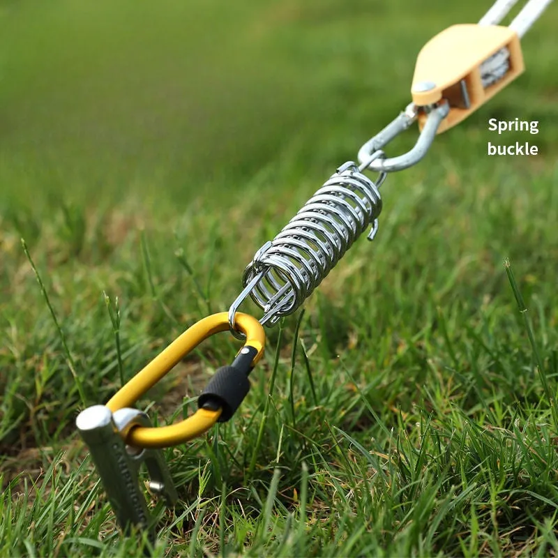 Outdoor stainless steel Tent Spring Buckle Camping Accessories (10 Pack-1 Set(4 Pcs))