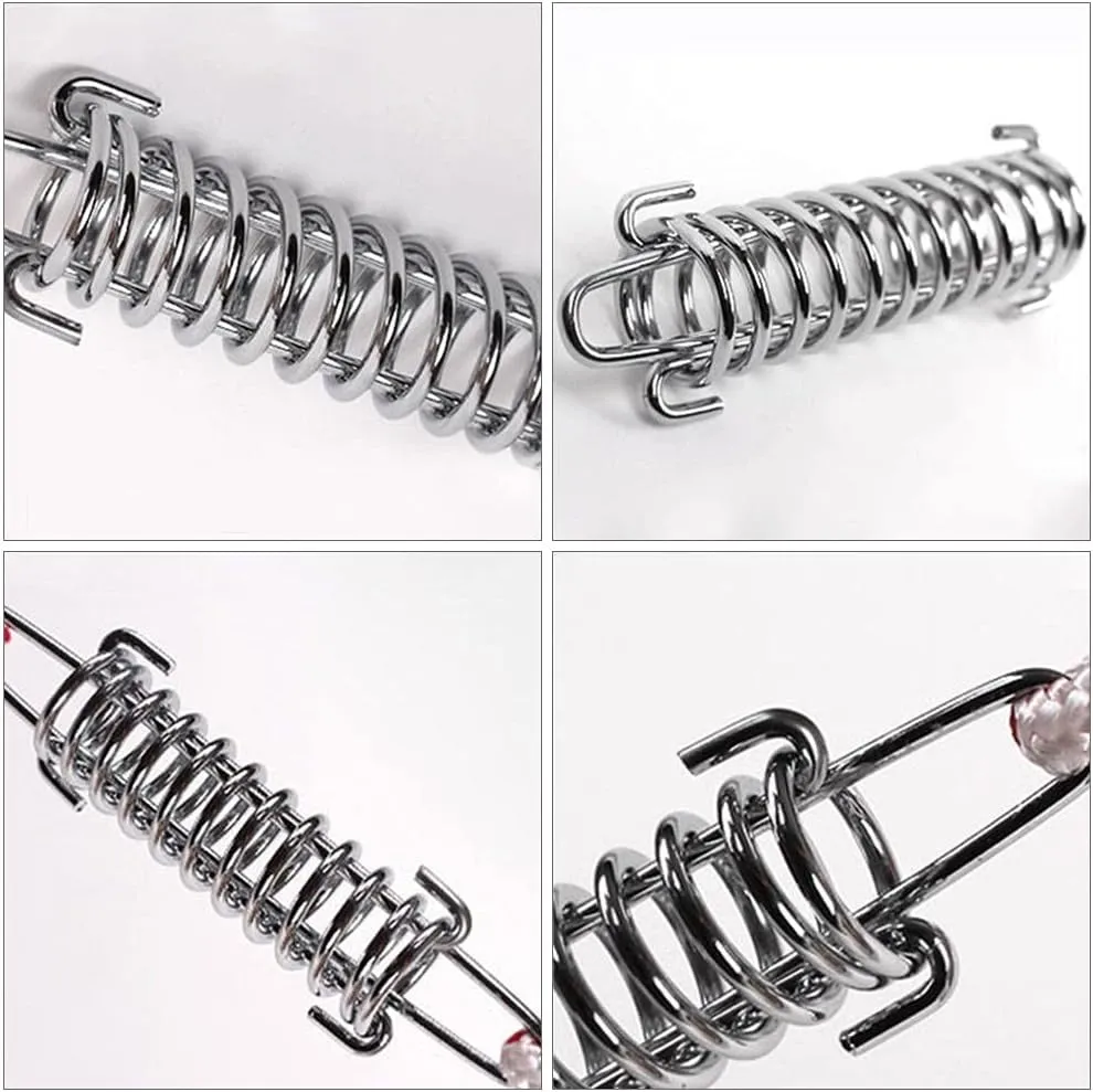 Outdoor stainless steel Tent Spring Buckle Camping Accessories (10 Pack-1 Set(4 Pcs))