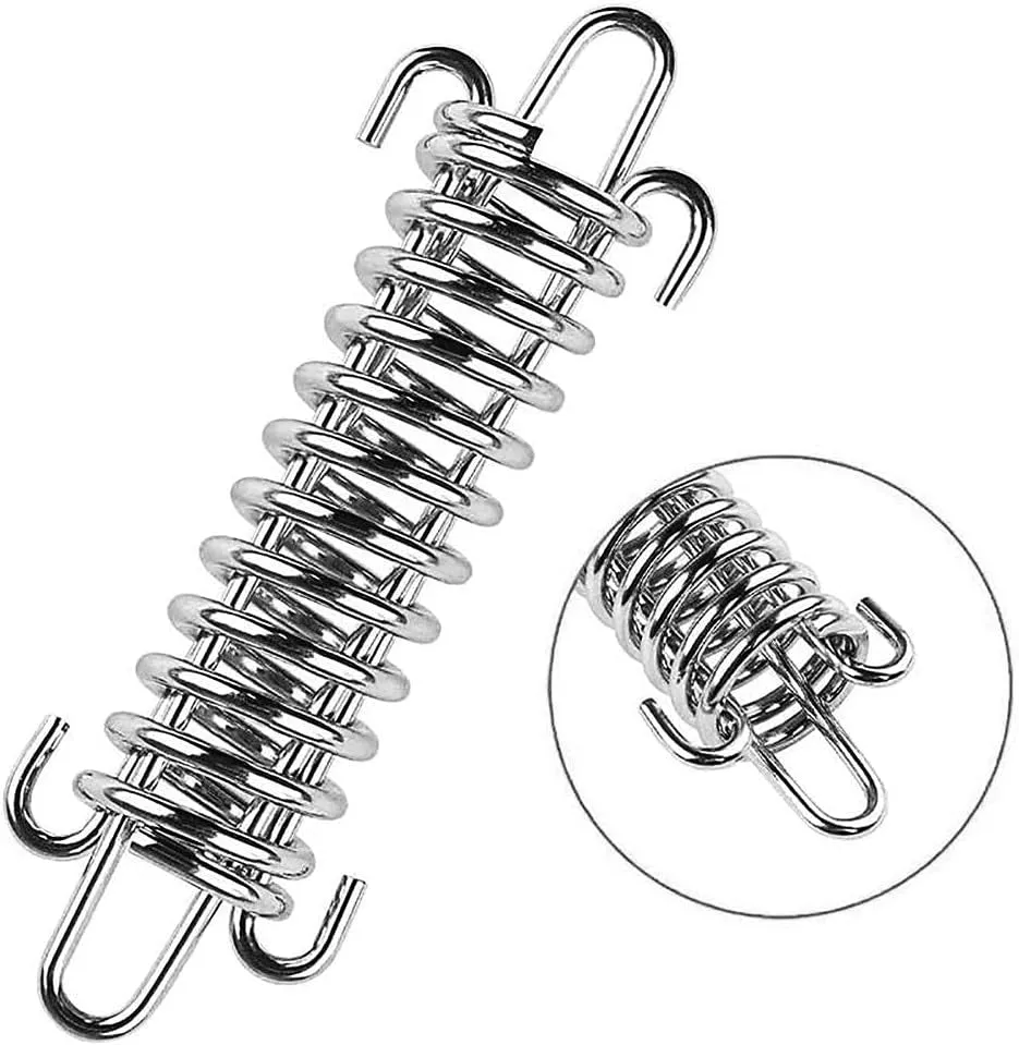 Outdoor stainless steel Tent Spring Buckle Camping Accessories (10 Pack-1 Set(4 Pcs))