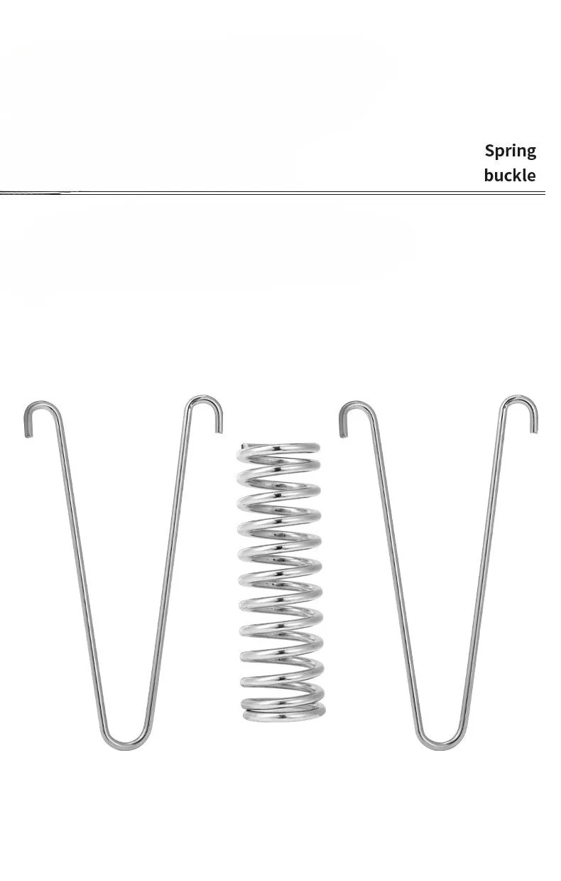 Outdoor stainless steel Tent Spring Buckle Camping Accessories (10 Pack-1 Set(4 Pcs))