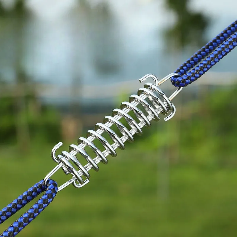 Outdoor stainless steel Tent Spring Buckle Camping Accessories (10 Pack-1 Set(4 Pcs))