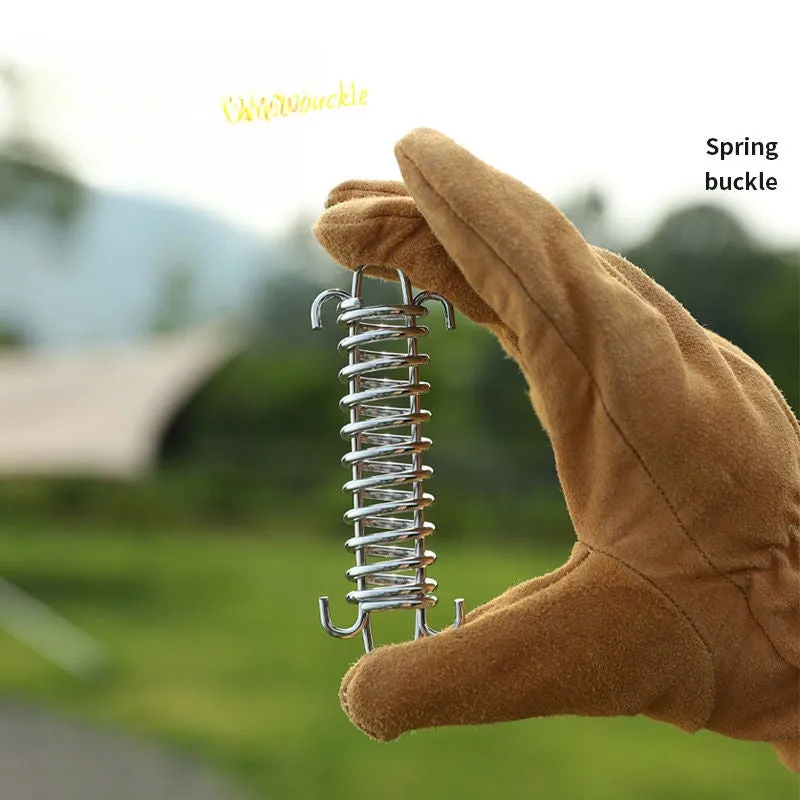 Outdoor stainless steel Tent Spring Buckle Camping Accessories (10 Pack-1 Set(4 Pcs))