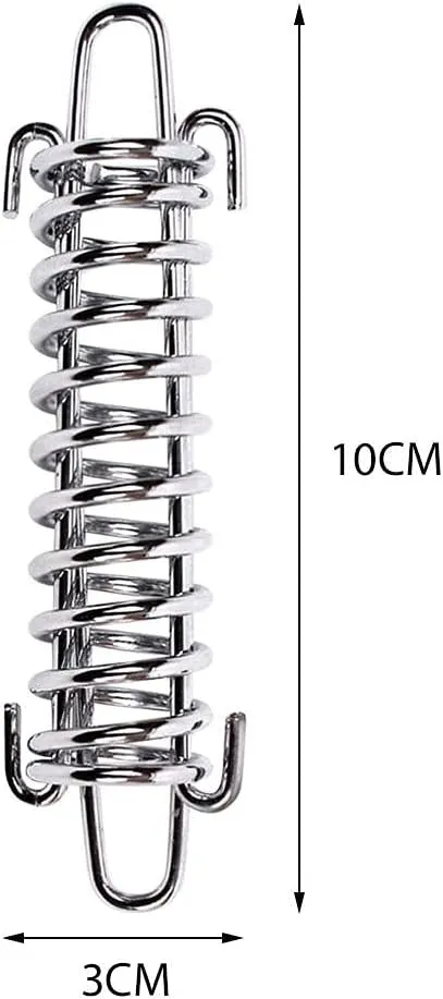 Outdoor stainless steel Tent Spring Buckle Camping Accessories (10 Pack-1 Set(4 Pcs))