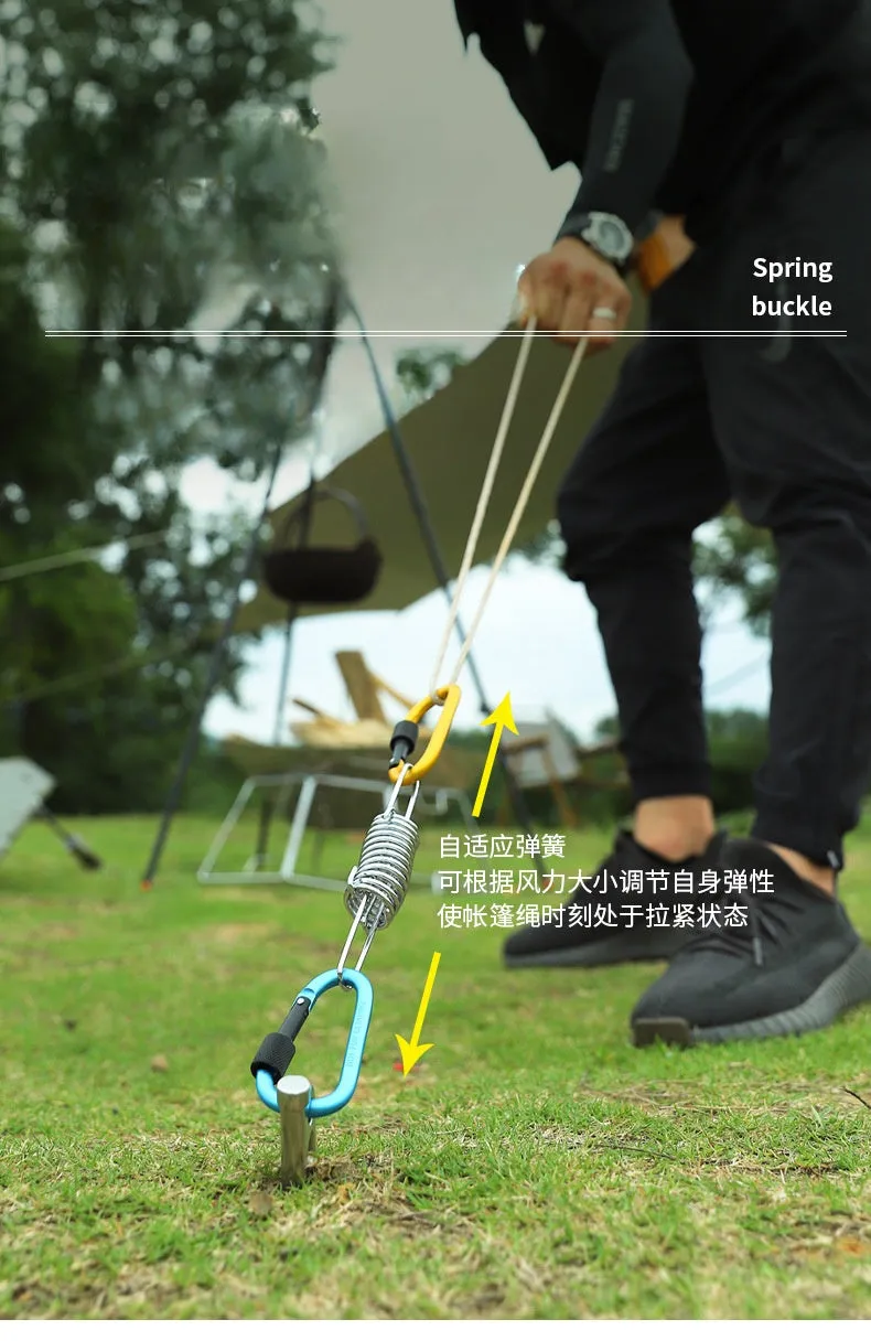 Outdoor stainless steel Tent Spring Buckle Camping Accessories