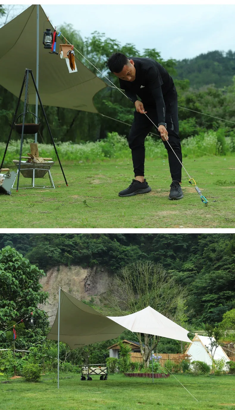 Outdoor stainless steel Tent Spring Buckle Camping Accessories