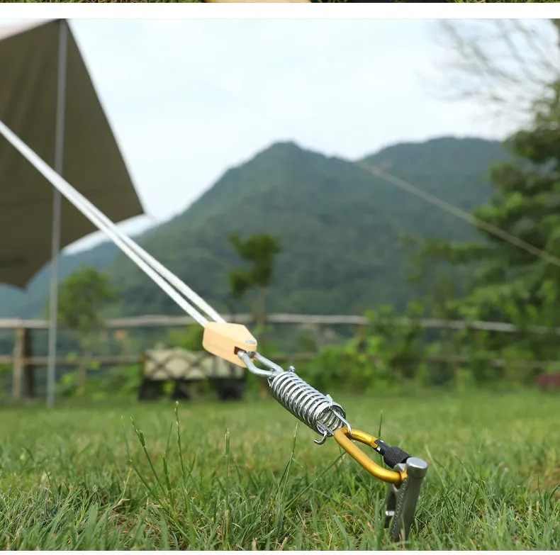 Outdoor stainless steel Tent Spring Buckle Camping Accessories