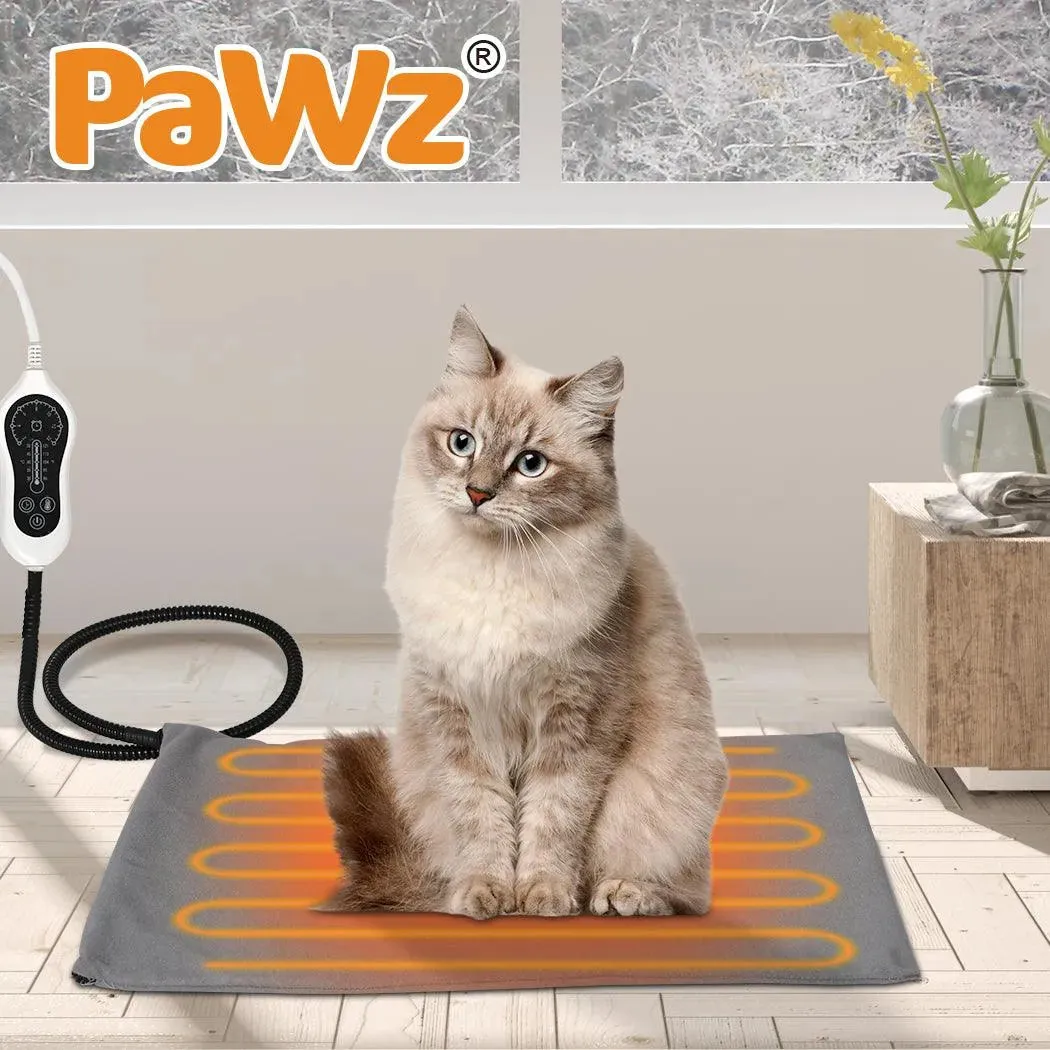 PaWz Electric Heating Pet Bed Mat Heated Blanket Pad Timers Removable Cover