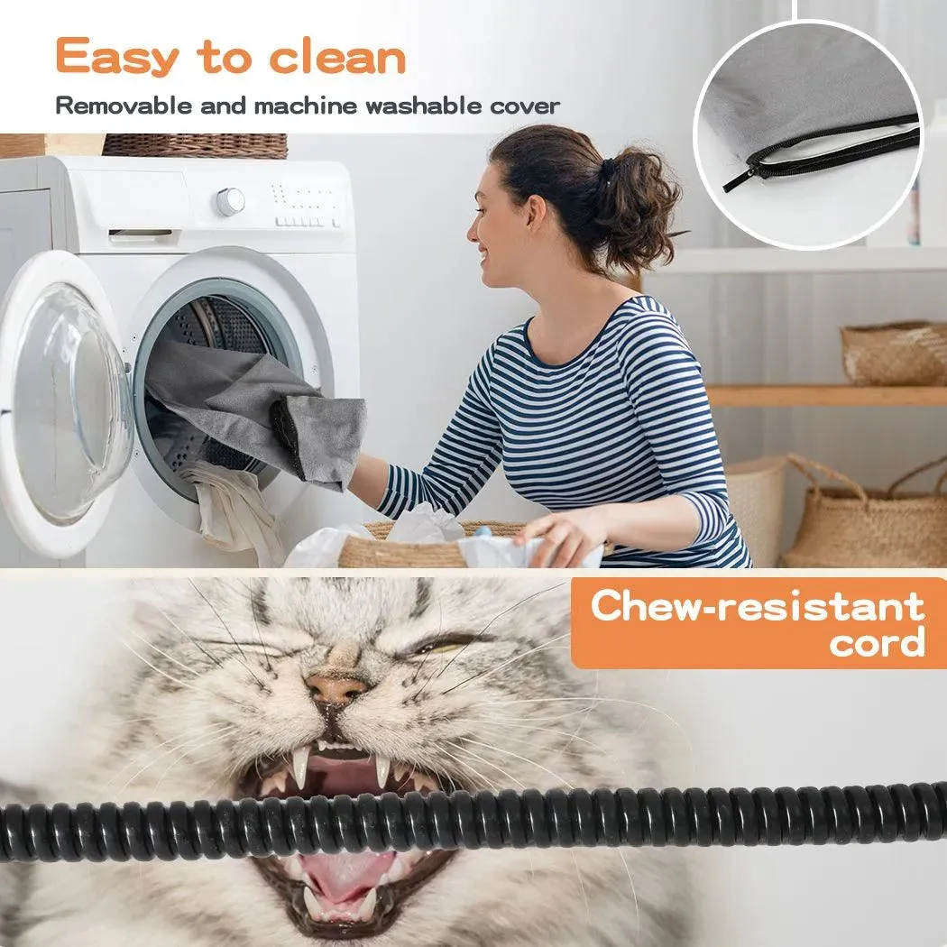 PaWz Electric Heating Pet Bed Mat Heated Blanket Pad Timers Removable Cover