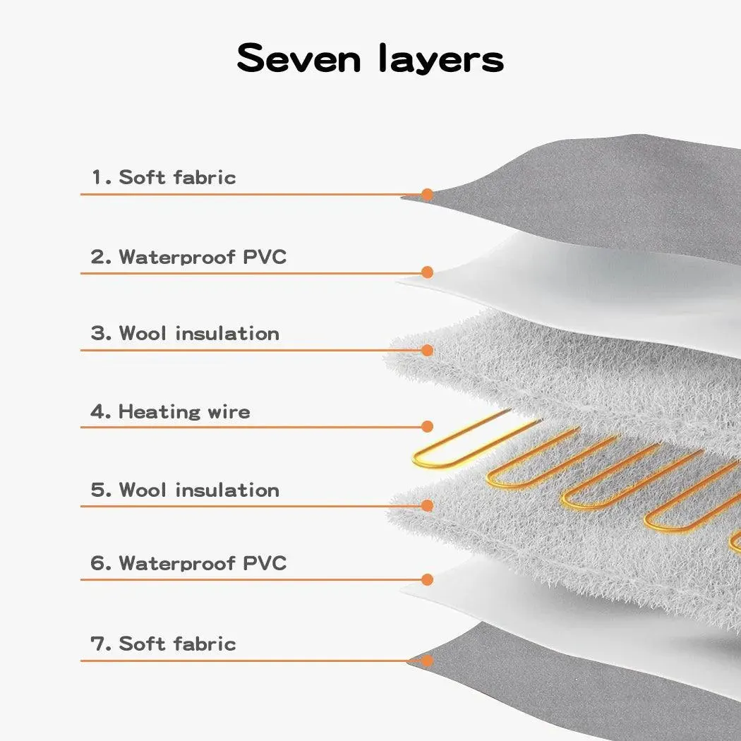 PaWz Electric Heating Pet Bed Mat Heated Blanket Pad Timers Removable Cover