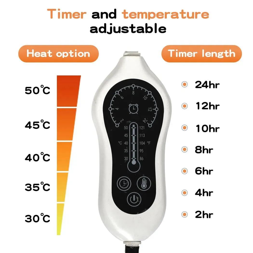 PaWz Electric Heating Pet Bed Mat Heated Blanket Pad Timers Removable Cover