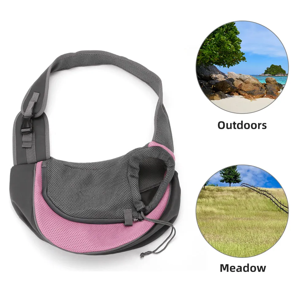 Pet Dog Sling - Breathable Mesh Travel Bag for Dogs and Cats