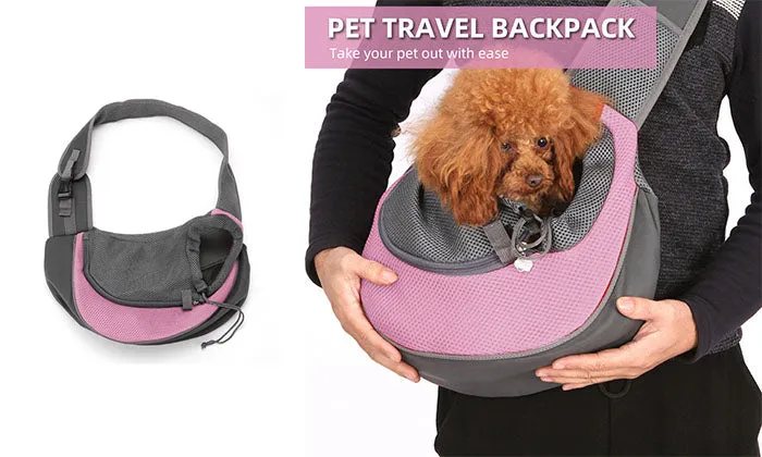 Pet Dog Sling - Breathable Mesh Travel Bag for Dogs and Cats