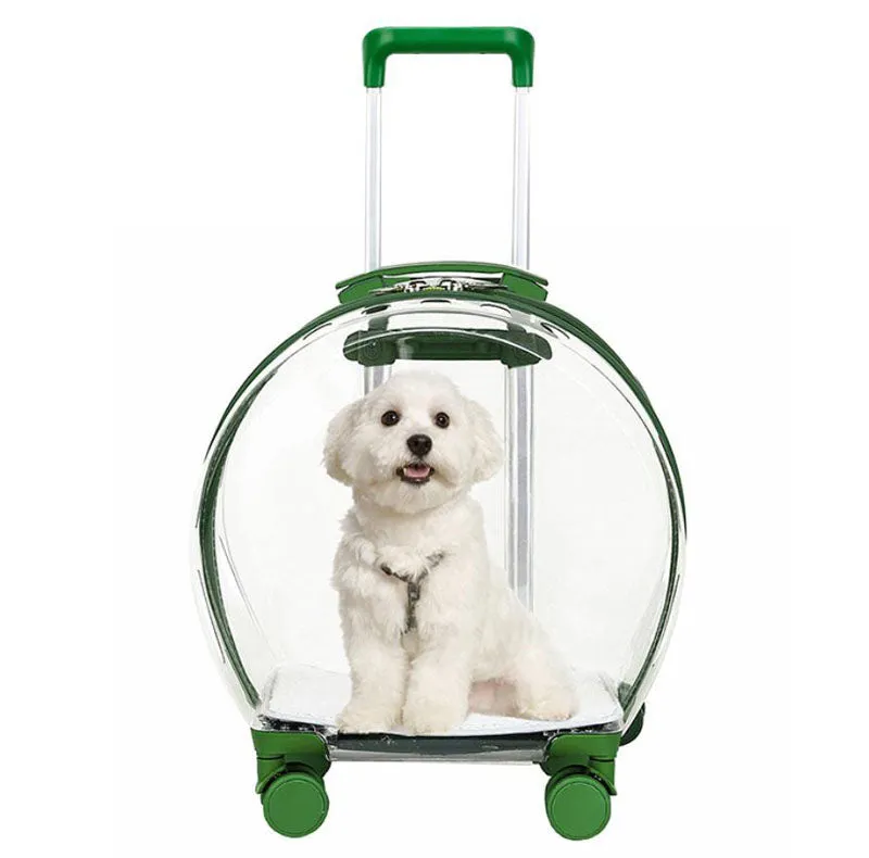 Pet trolley case out portable transparent cat and dog bag multifunctional pet backpack