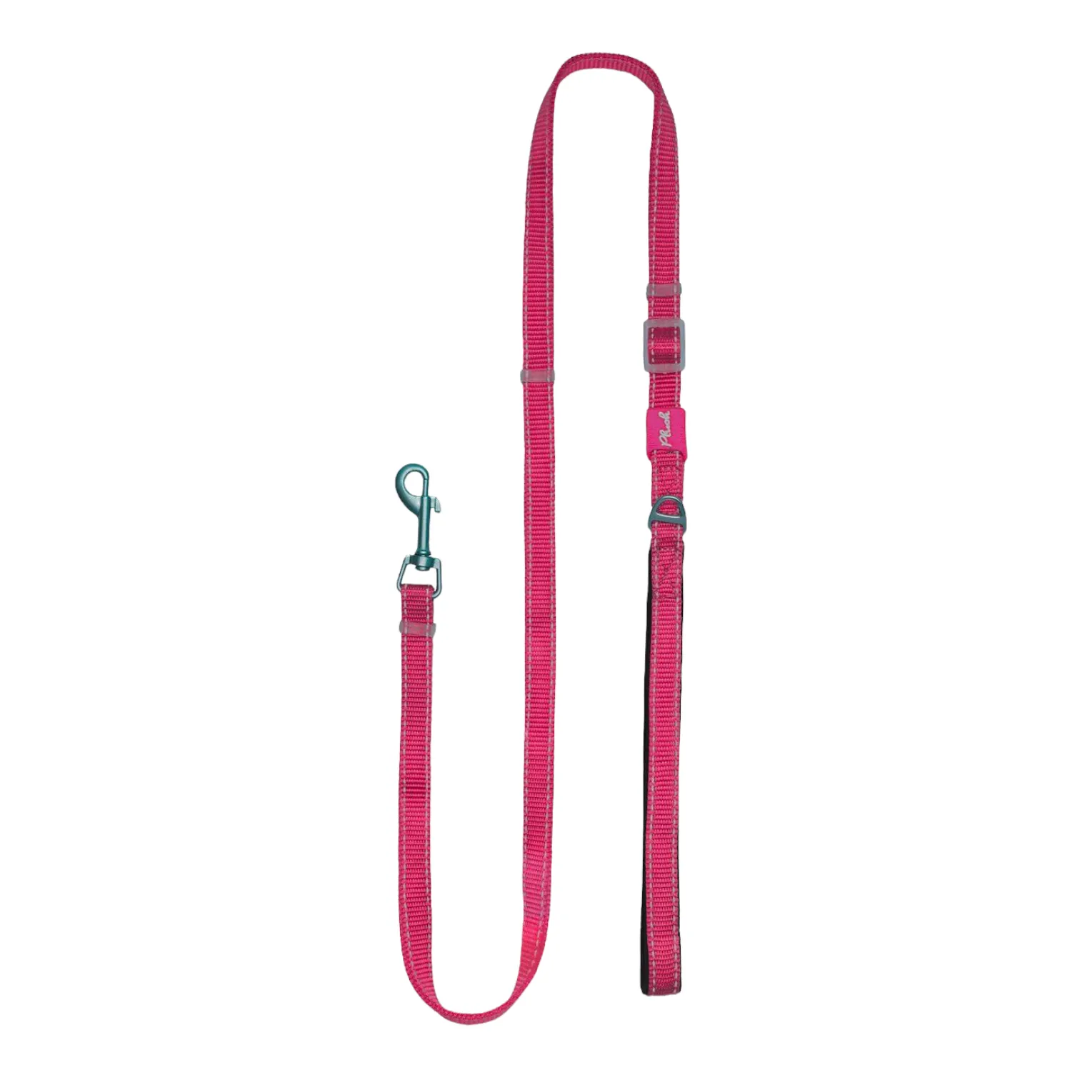 plush adjustable leash - peacock pink