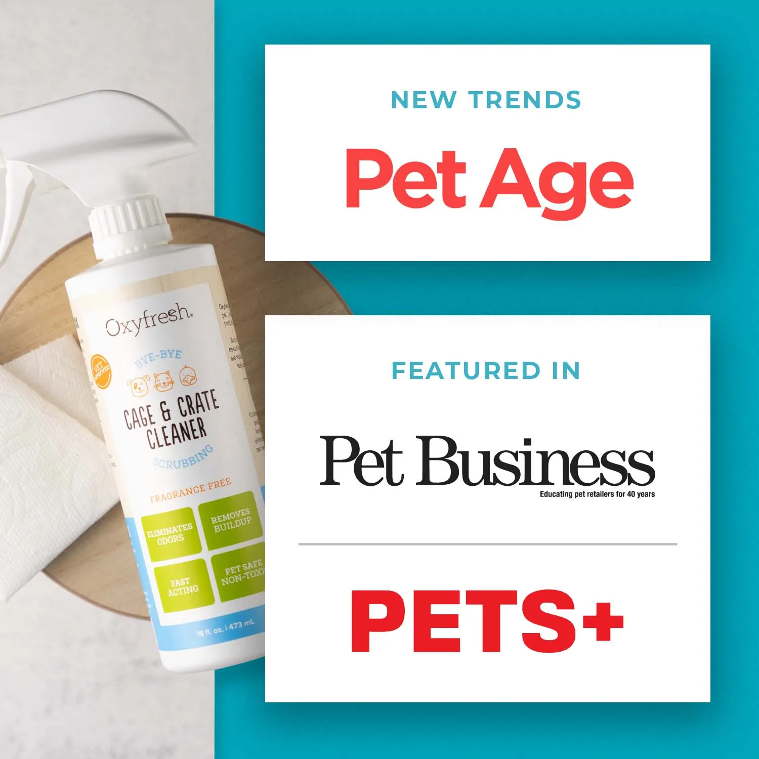 Premium Pet Cage and Crate Cleaner - Streak-free & Eliminates Odors