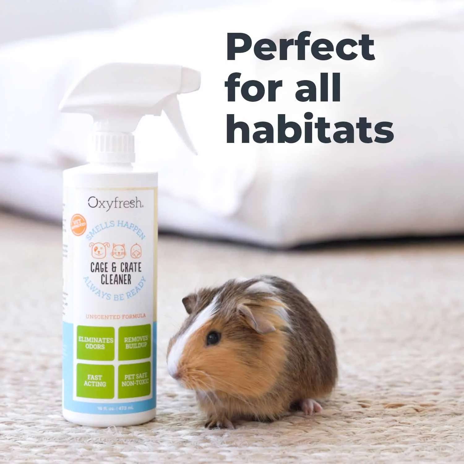 Premium Pet Cage and Crate Cleaner - Streak-free & Eliminates Odors