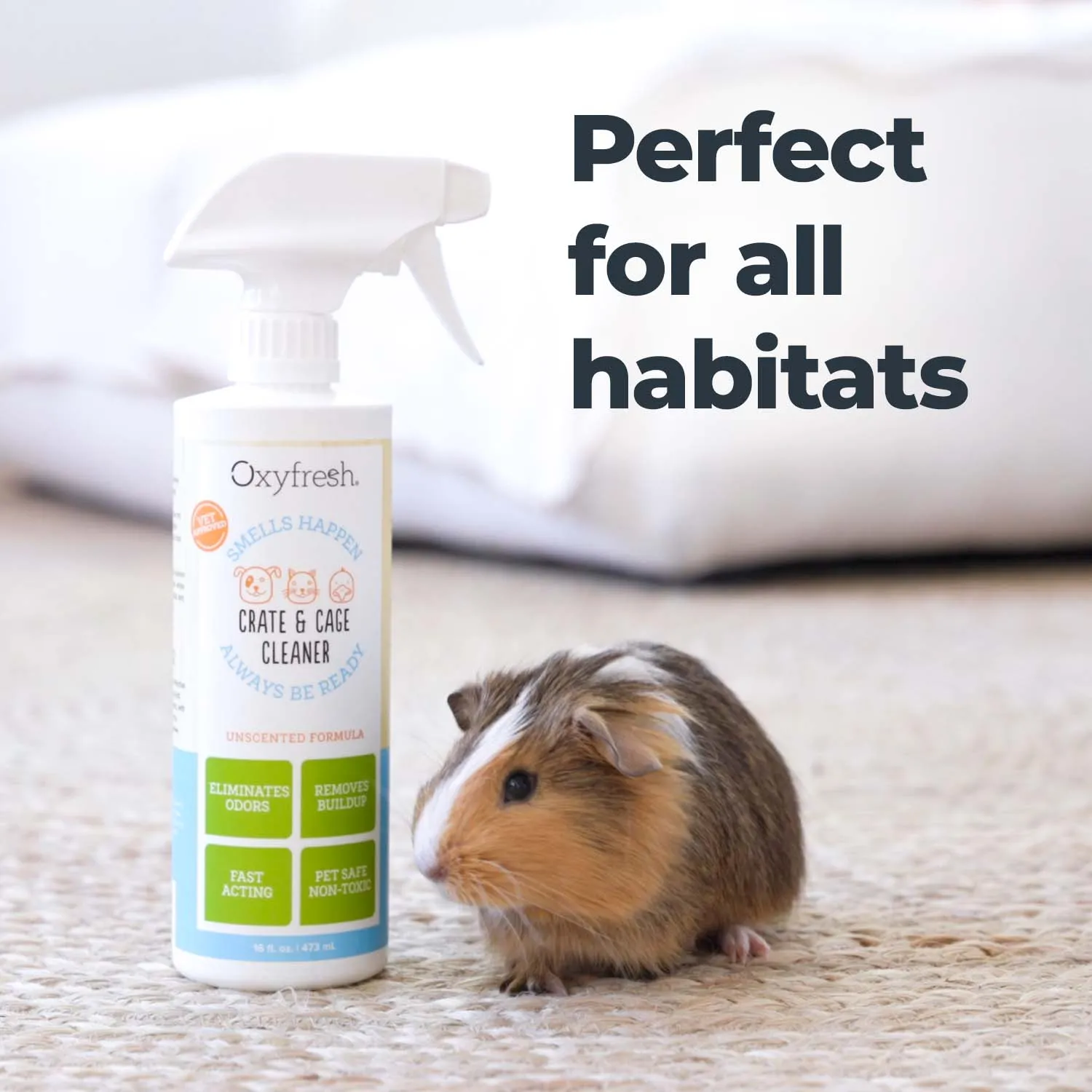 Premium Pet Cage and Crate Cleaner - Streak-free & Eliminates Odors