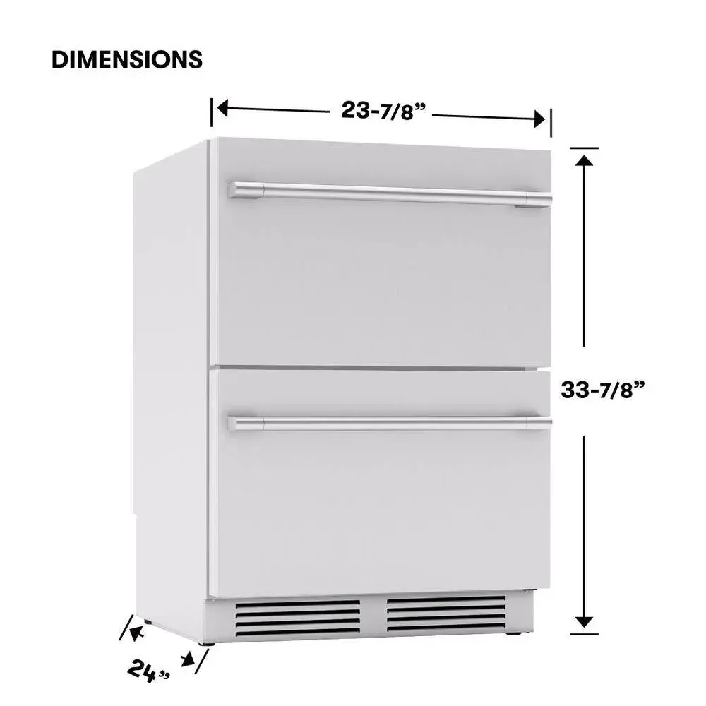 Presrv 24 In. Dual Zone Outdoor Refrigerator Drawers