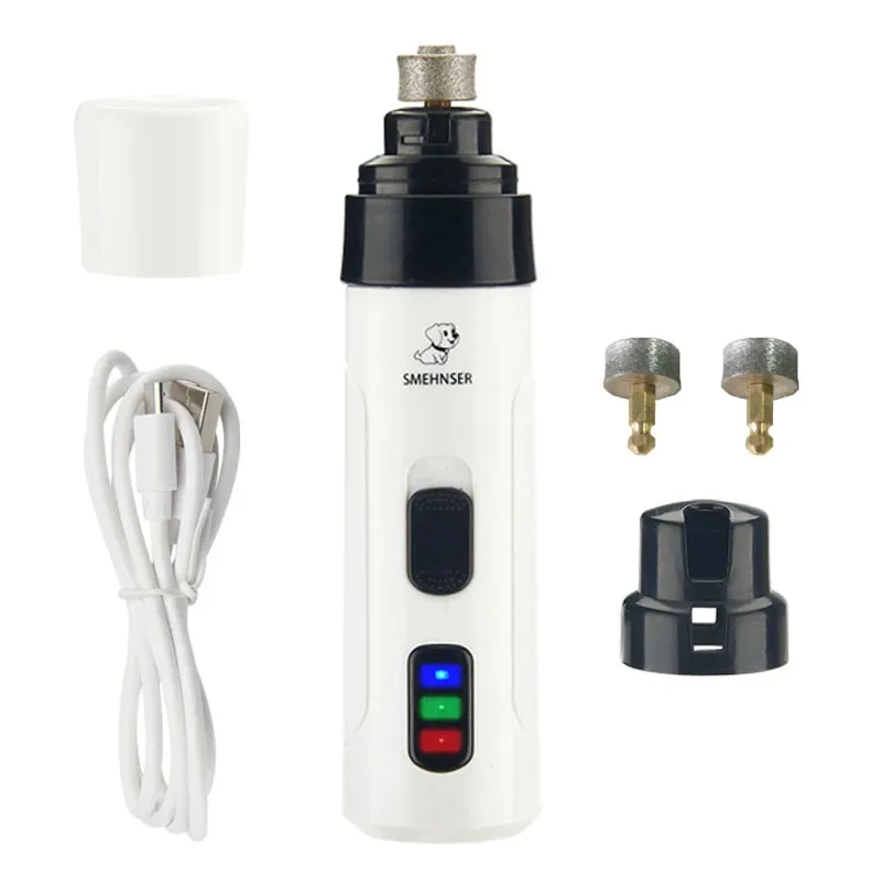Rechargeable Electric Dog and Cat Nail Grinder with USB Charging - Professional Grooming Tool for Pet Nail Care