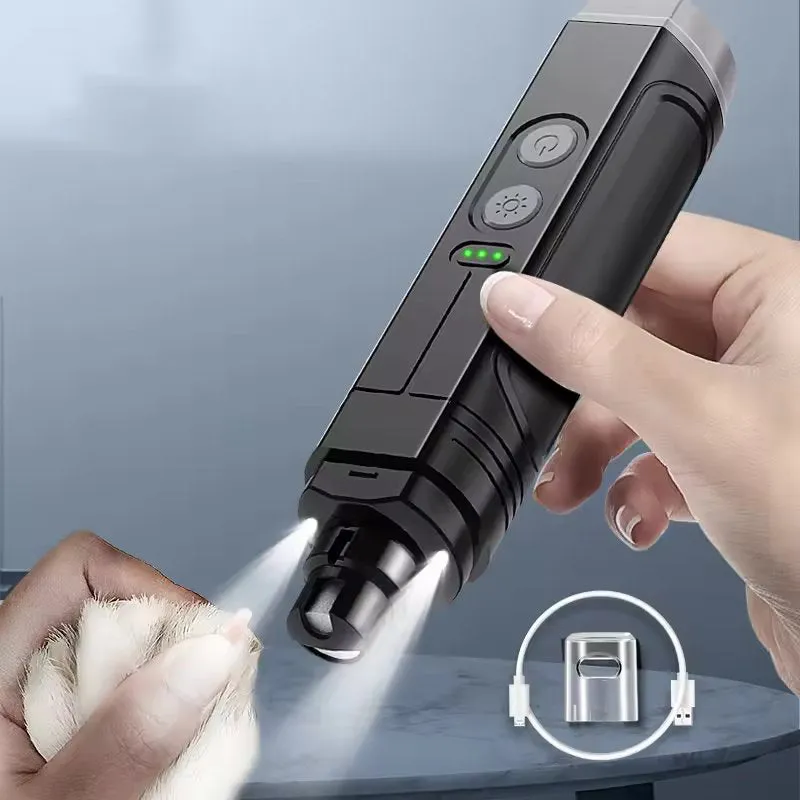 Rechargeable Pet Nail Grinder with LED Light