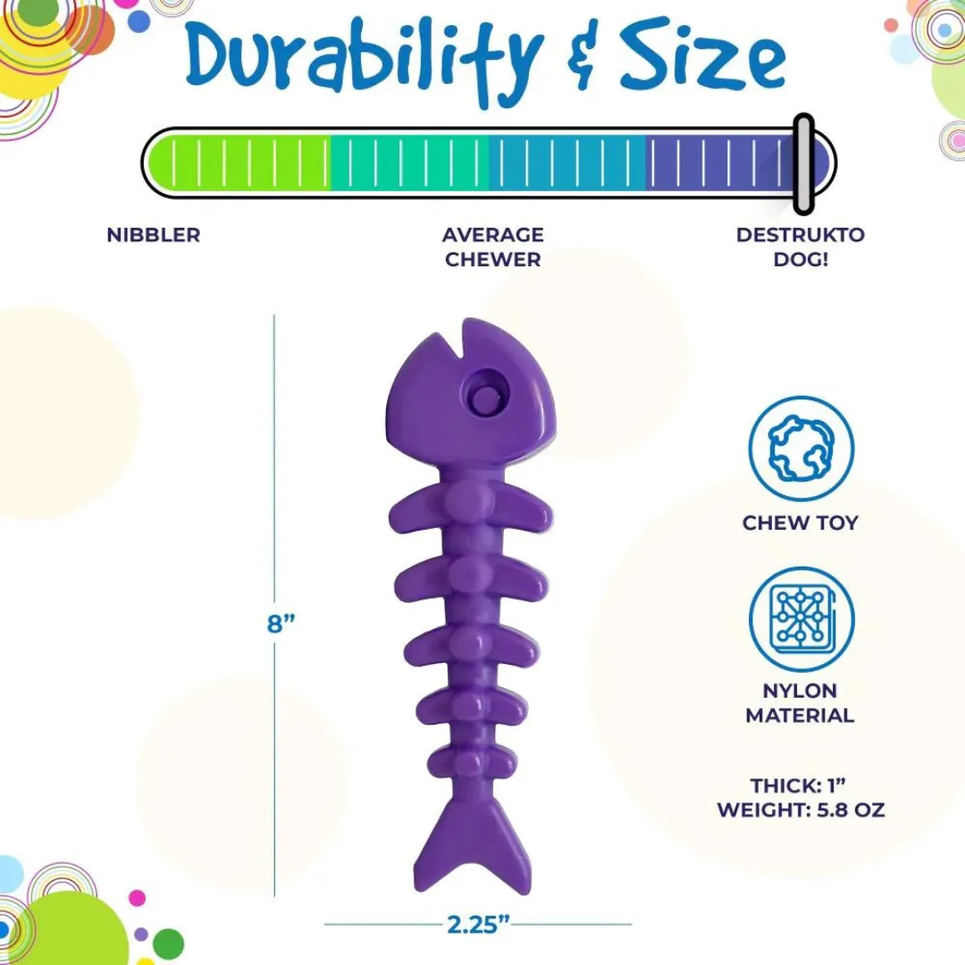 Sodapup Fish Bone Ultra Durable Nylon Dog Chew Toy