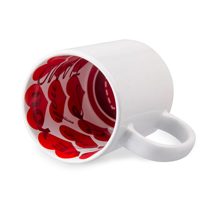 Sublimation Mug With Heart Design Inside 11 oz