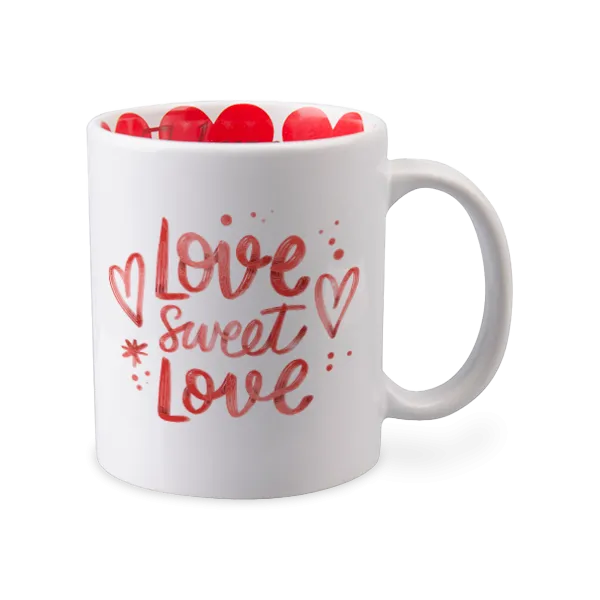 Sublimation Mug With Heart Design Inside 11 oz