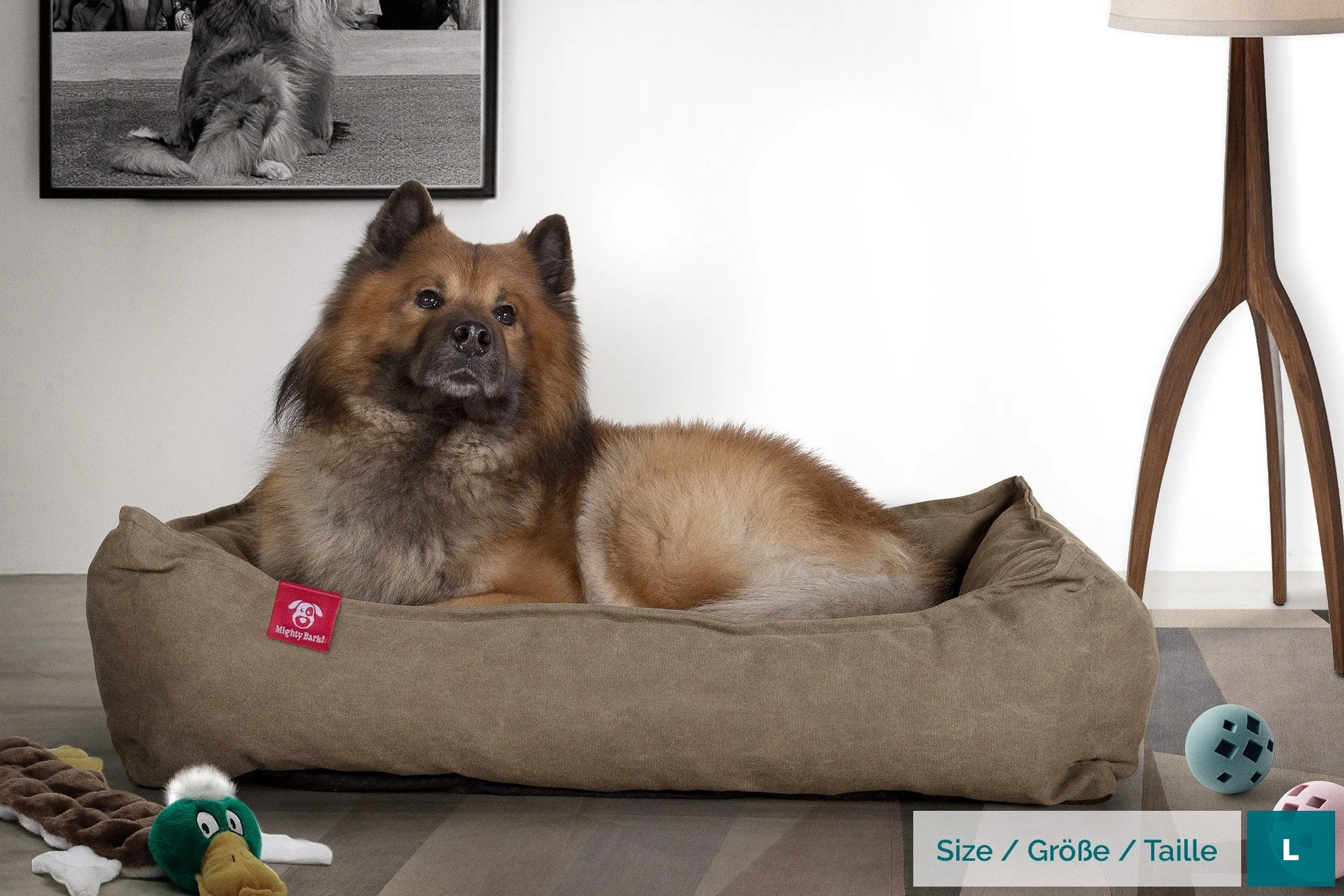The Nest - Orthopedic Memory Foam Dog Bed - Stonewashed Denim Earth