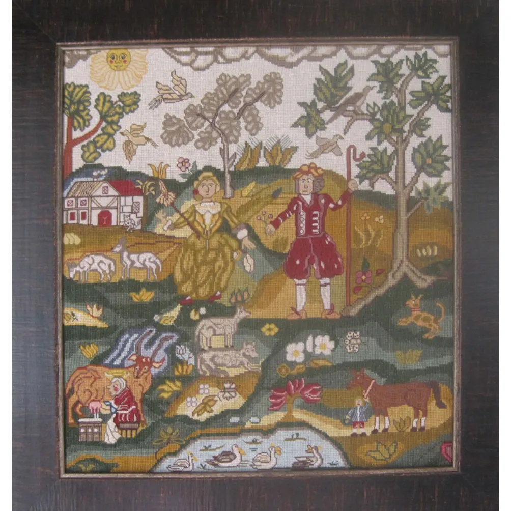 The Scarlet Letter ~ The Milkmaid Reproduction Sampler Pattern